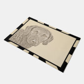 Chesapeake Bay Retriever Malerei Original Dog Art Fußmatte (Schrägansicht)