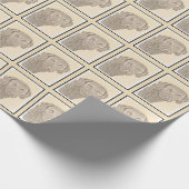 Chesapeake Bay Retriever Malerei Original Dog Art Geschenkpapier (Ecke)