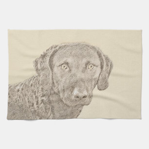 Chesapeake Bay Retriever Malerei Original Dog Art Handtuch
