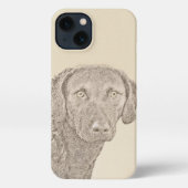 Chesapeake Bay Retriever Malerei Original Dog Art iPhone Hülle (Rückseite)