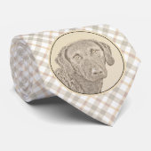 Chesapeake Bay Retriever Malerei Original Dog Art Krawatte (Gerollt)