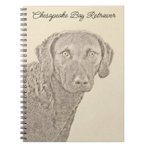 Chesapeake Bay Retriever Malerei Original Dog Art Notizblock