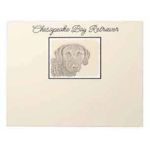 Chesapeake Bay Retriever Malerei Original Dog Art Notizblock