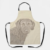 Chesapeake Bay Retriever Malerei Original Dog Art Schürze (Vorderseite)