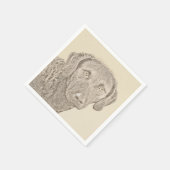 Chesapeake Bay Retriever Malerei Original Dog Art Serviette (Ecke)