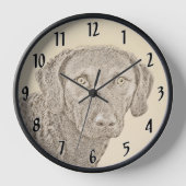 Chesapeake Bay Retriever Malerei Original Dog Art Uhr (Vorderseite)