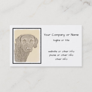 Chesapeake Bay Retriever Malerei Original Dog Art Visitenkarte