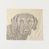 Chesapeake Bay Retriever Malerei Original Dog Art Wandteppich (Vorderseite (Horizontal))