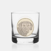 Chesapeake Bay Retriever Malerei Original Dog Art Whiskyglas (Rückseite)