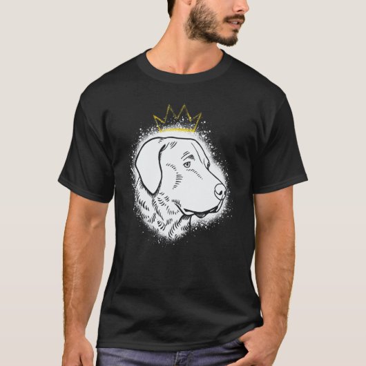 Chesapeake Bay Retriever mit Krone T-Shirt (Vorderseite)