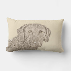 Chesapeake Bay Retriever Painting Original Dog Art Lendenkissen