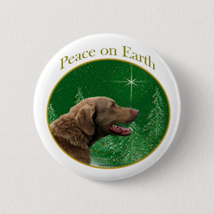 Chesapeake Bay Retriever Peace Button