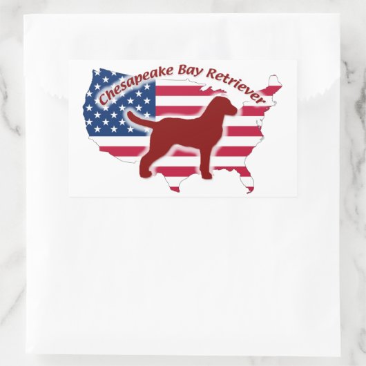 Chesapeake Bay Retriever Rechteckiger Aufkleber (Tasche)