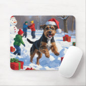 Chesapeake Bay Retriever Schnee mit Weihnachtsmütz Mousepad (Mit Mouse)