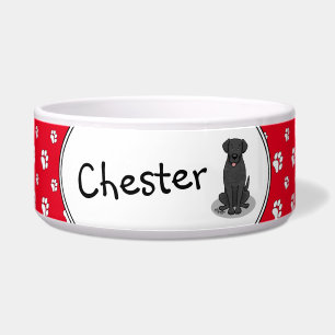Chesapeake Bay Retriever (schwarz) Paw druckt Dog  Napf