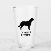 Chesapeake Bay Retriever Silhouette Chessie Dog Glas (Vorderseite)