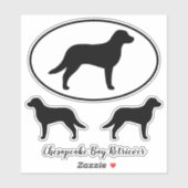 Chesapeake Bay Retriever Silhouetten Aufkleber Set (Blatt)