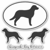 Chesapeake Bay Retriever Silhouetten Aufkleber Set (Vorderseite)