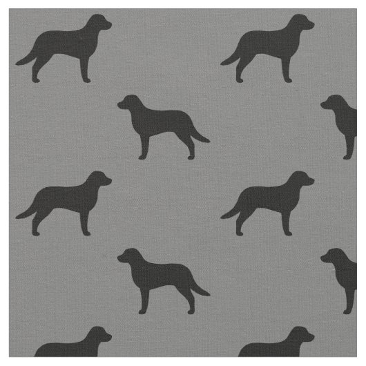 Chesapeake Bay Retriever Silhouetten Chessies Stoff (Nahaufnahme)