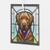 Chesapeake Bay Retriever "Stettingglas" Ornament Aus Glas (Vorderseite links)