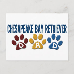 CHESAPEAKE BAY RETRIEVER Vater Pfosten Print 1 Postkarte
