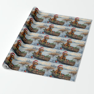 Chesapeake Bay Retriever Weihnachts-Jagdbboot Geschenkpapier
