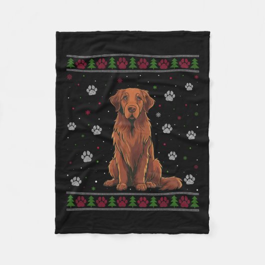Chesapeake Bay Retriever Weihnachts Sweater Pet Hu Fleecedecke (Vorderseite)