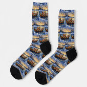 Chesapeake Bay Retriever Weihnachtsboot-Feiertag Socken (Linkes Detail)