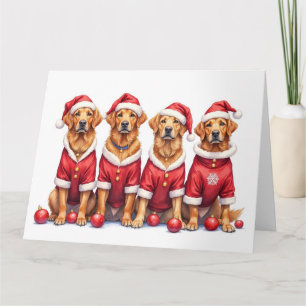 Chesapeake Bay Retriever Weihnachtskleid Santa Hut Karte