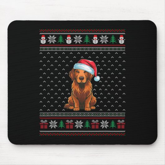 Chesapeake Bay Retriever Weihnachtsmannmütze Xmas  Mousepad (Vorne)