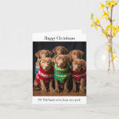 Chesapeake Bay Retriever Welpen Weihnachtskarte Karte (Gelbe Blume)