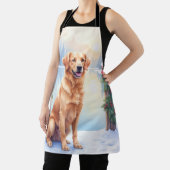 Chesapeake Bay Retriever Winter Lakeside Christmas Schürze (InSitu)