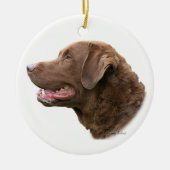 Chesapeake Bay-Retrieververzierung Keramik Ornament (Vorne)