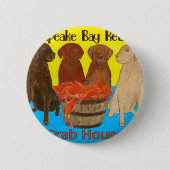 Chesapeake Bay Retriver Crabhouse Button (Vorderseite)