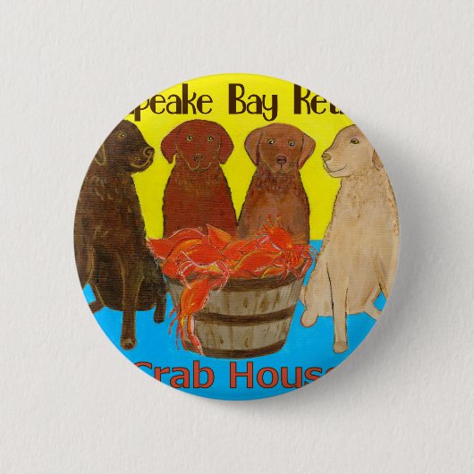 Chesapeake Bay Retriver Crabhouse Button (Vorderseite)