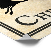 Chesapeake Bay Sailboat and Birds Sunset Poster (Ecke)