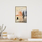 Chesapeake Bay Sailboat and Birds Sunset Poster (Küche)