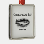 Chesapeake Bay Streifen Bass Ornament Aus Metall (Rechts)