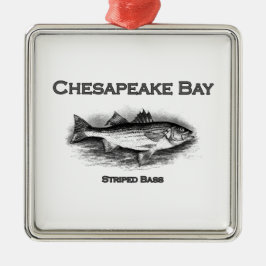 Chesapeake Bay Streifen Bass Ornament Aus Metall