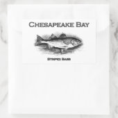 Chesapeake Bay Streifen Bass Rechteckiger Aufkleber (Tasche)