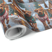 Chesapeake Bay Terrier Christmas Snow Holiday Geschenkpapier (Rolleneckpunkt)
