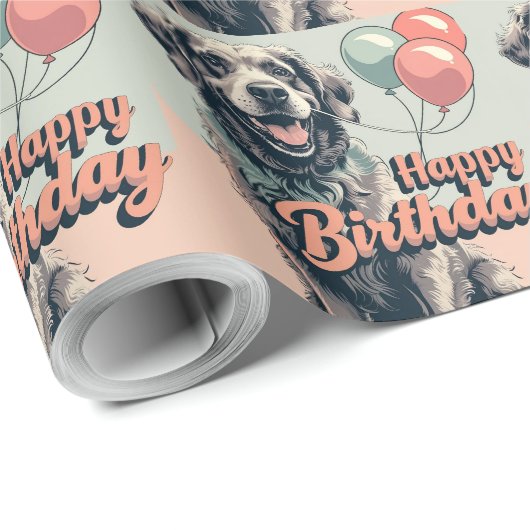 Chesapeake Bay Terrier Dog farbenfroh Geschenkpapier (Rolleneckpunkt)