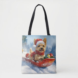 Chesapeake Bay Terrier Dog in Sledge Weihnachten Tasche