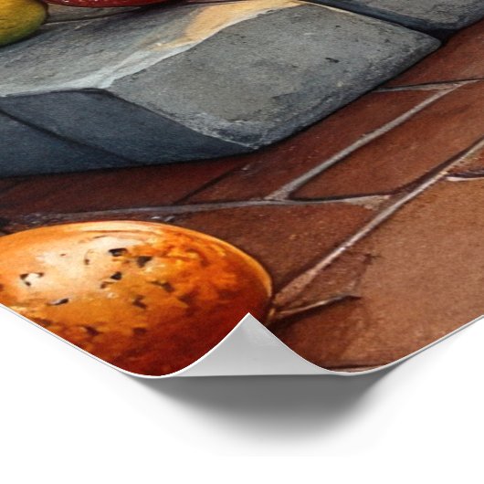 Chesapeake Bay Terrier Fireplace Christmas Lights Poster (Ecke)