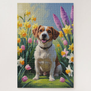 Chesapeake Bay Terrier Frühlingsblumen Malerei Puzzle