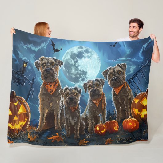 Chesapeake Bay Terrier Halloween Spooky Fleecedecke (Beispiel)