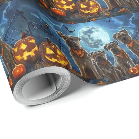 Chesapeake Bay Terrier Halloween Spooky Geschenkpapier (Rolleneckpunkt)