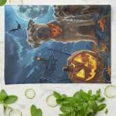 Chesapeake Bay Terrier Halloween Spooky Geschirrtuch (Gefaltet)