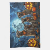 Chesapeake Bay Terrier Halloween Spooky Geschirrtuch (Vertikal)