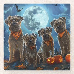 Chesapeake Bay Terrier Halloween Spooky Glasuntersetzer
